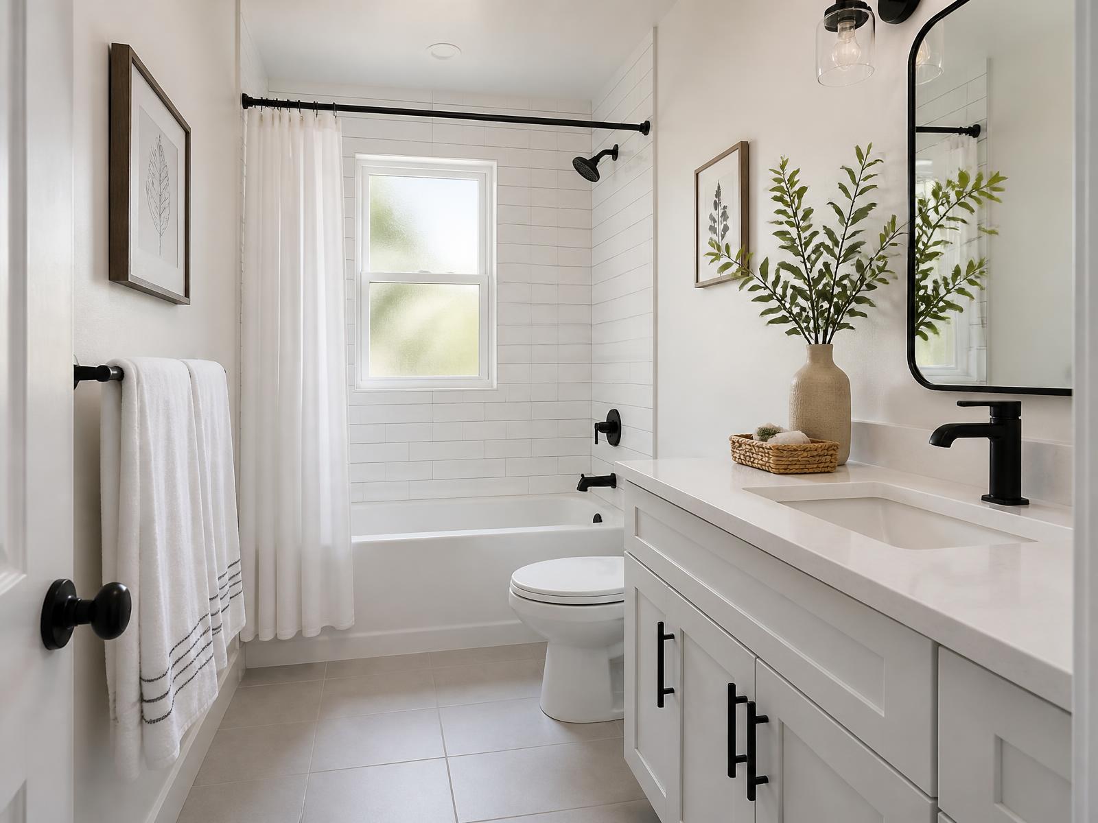 Pro One bathroom remodel in York PA with subway tile shower